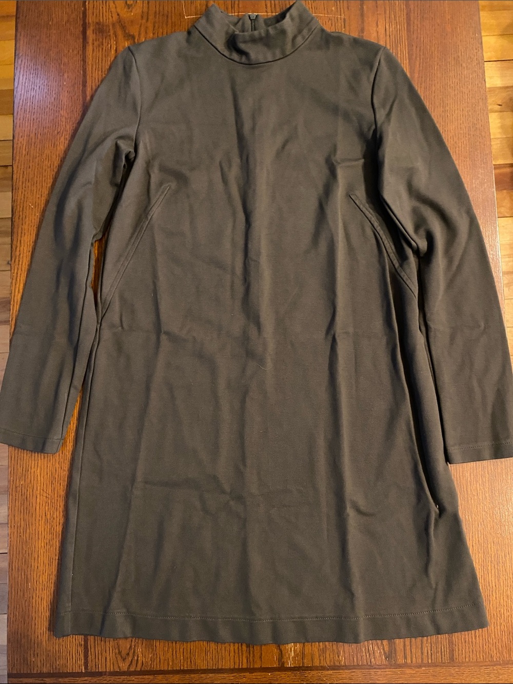 Zara Olive Trench-Style Long Sleeve Dress
